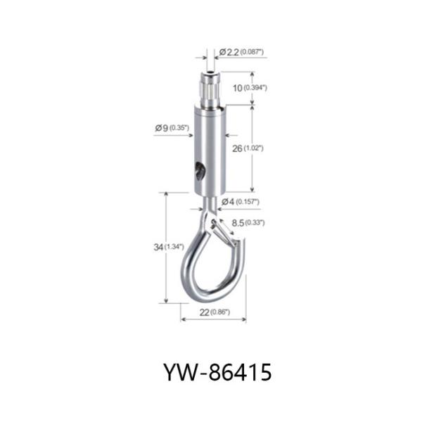 Knurled Hook Grip cable gripper 10x32mm For Aircraft Cable YW86414