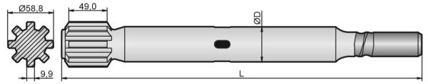 R32 Thread Drill Shank Adapter For HL 500S