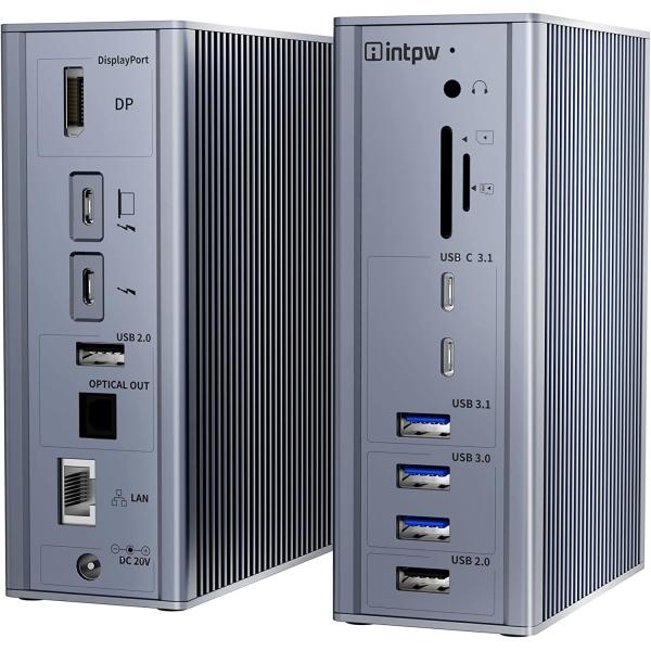 Станция соединения USB C Thunderbolt 4 HDMI 8K 60Hz USB4 40Gbps 20 Многопортовый тип C PD Rj45 HUB USB C 3.2 Gen 2