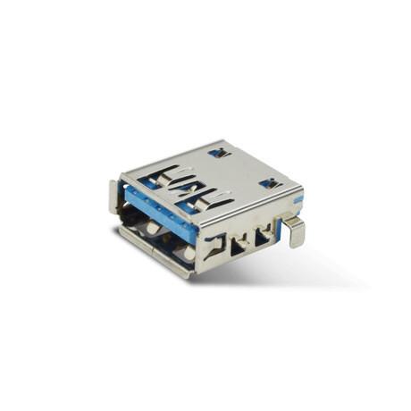 9 Pin DIP Type USB A Female Connector With SMT Sinking PCB Socket