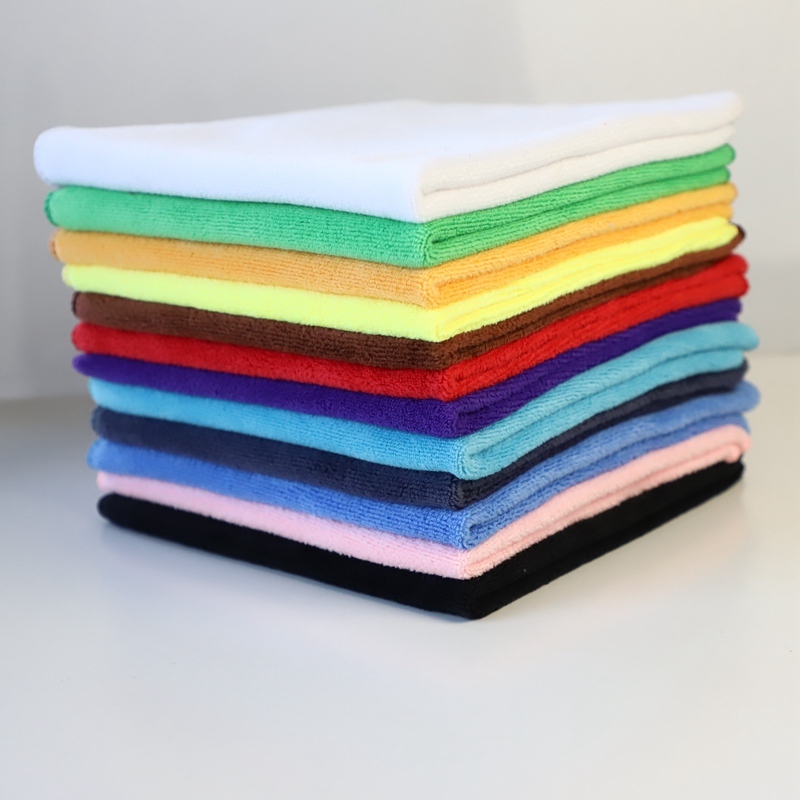 Rectangle 400gsm 40x40 Microfiber Cleaning Towel Cloth For Car Washing