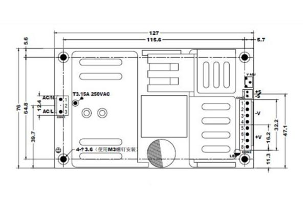 Industrial Instrument Power Supply 24v 4.2A Bare Board / Medical Power Supply