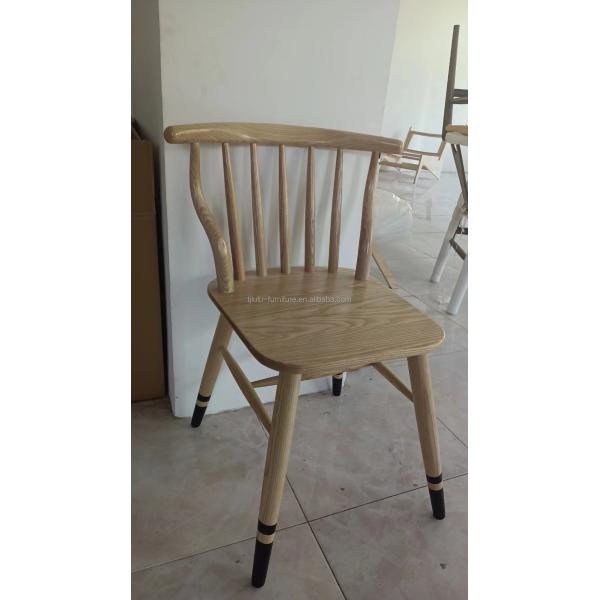 Modern Design Style Nordic Exquisite Workmanship Windsor Solid Wood Dining Chair for Restaurant Seating Furniture