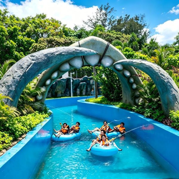 Commercial Lazy River Project Design And Equipment For Professional Water Park And Aqua Resort