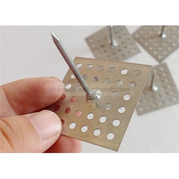 12 Gauge Insulation Pin Bonding Fasteners With Perforated Base