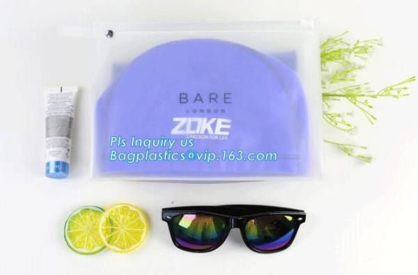 frosted zipper lock slider packing bag, cosmetic tool packaging sliding zipper bags, waterproof pe k slider bags