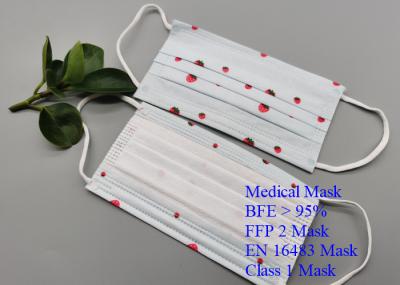 Hypoallergenic Kids Surgical Mask , Earloop Style Homemade Face Mask For Kids