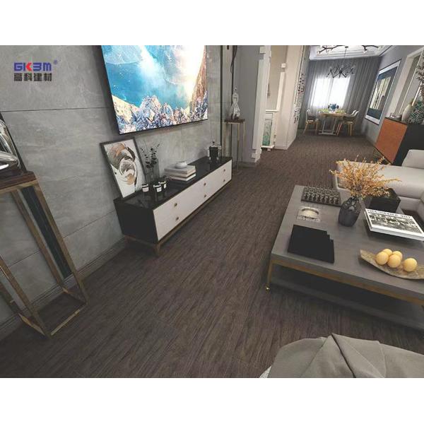 Eco Friendly SPC Flooring 4mm Waterproof Fireproof E0 Formaldehyde Mocha Black Teak GKBM SY-W3010