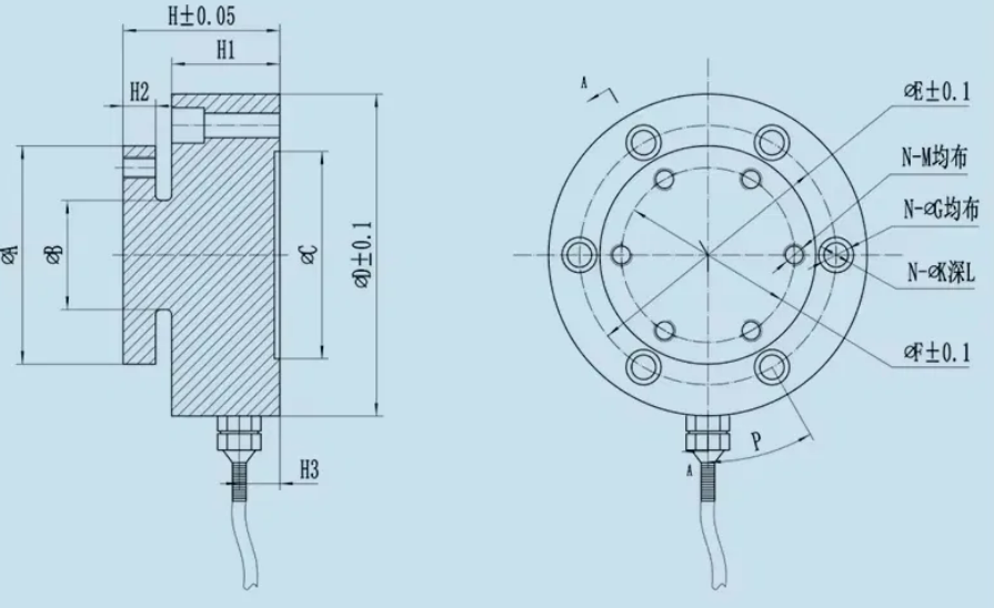 Spoke Type Force Sensor Compression Load Cell 500kg High Precision Measuring Weight for Machine Hopper Scale Automatic Equipment