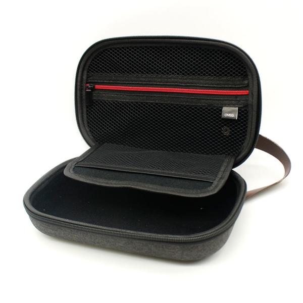 Dual zippers Electronics Travel Organizer Bag , EVA Travel Gadget Case