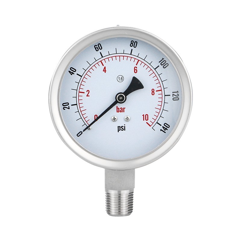100mm 304SS 316ss Stainless Steel Glycerin Filled Water Gas Hydraulic Pressure Gauge