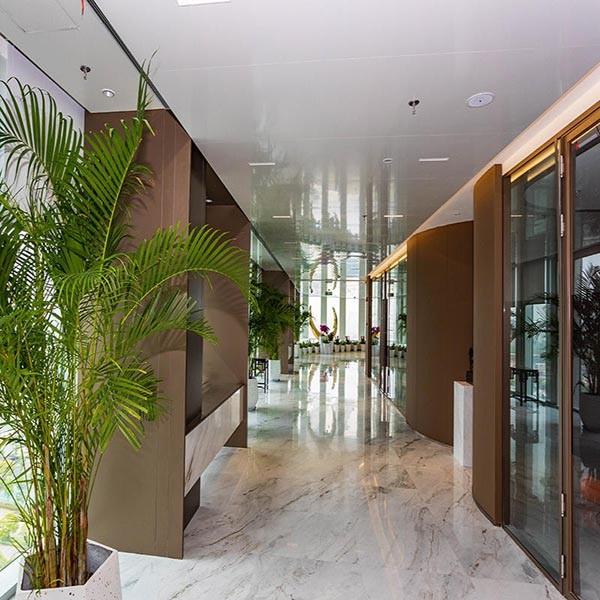 5mm 6mm 10mm Double Glass Partition With Polished Frame Silver