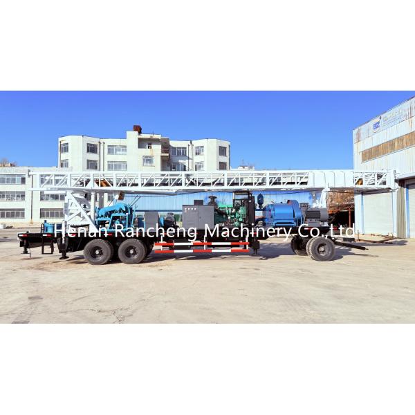 Trailer Water Well Driling Rig With 132KW Cummins Diesel Engine For 600m Water Drilling