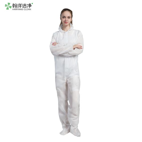 Radiation Sterilized SMS Nonwoven Cleanroom Suit GB 12014-2019 M-4XL