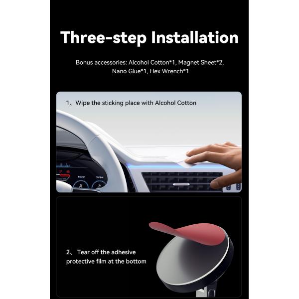 ESSAGER ES-ZJ25 Series 15W Magnetic Car Phone Mount Holder