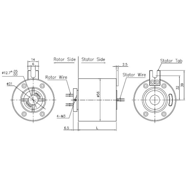 Через сплав кольца выскальзывания ветротурбины скважины алюминиевый расквартировывая соединение 300РПМ 30А ИД12мм электрическое роторное