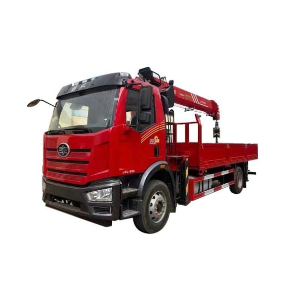 FAW  J6L  Truck-mounted Crane Transporter    8 Tons 4 Section Telescopic Boom Crane  Sany Crane