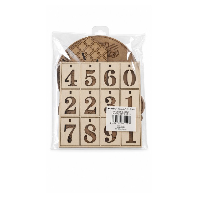 Wooden Perpetual Calendar Number Blocks