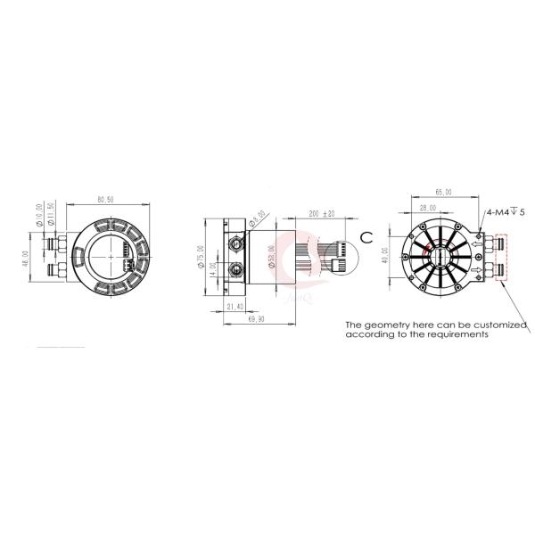 OWB9070-24V Sopradores de ar de turbina de anel de alta pressão