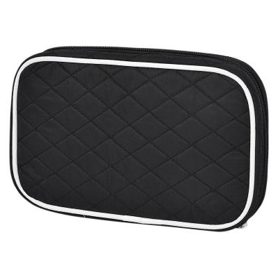 Quilted Zipper Jewelry Box Case Bag Packaging Travel 22x15x3.5cm