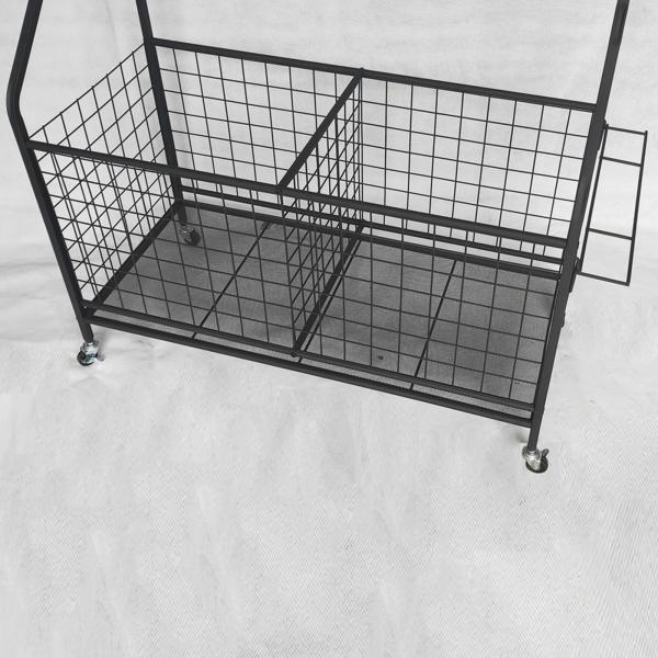 Removable Black Sports Equipment Storage Rack For Ball Medicine