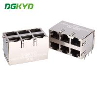 DGKYD59212388HWA1DY1A062 RJ45 connecteur blindé à plusieurs ports sans lumière prise Ethernet 8P8C sans ressort isolant