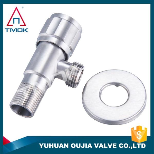 1/2*3/4 stainless steel angle valve male NPT thread control valve return flow water full port lead free chromed fitting