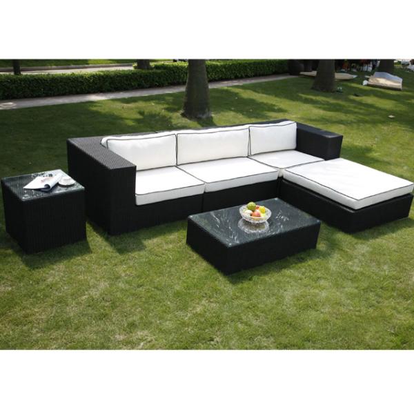 American Style Chesterfield Sofa Outdoor Sectional Patio Furniture L-shape Aluminum Sofa Set for Your Garden