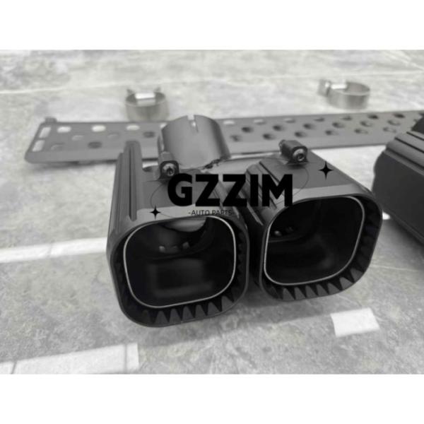 Rear Bumper Muffler Tips Exhaust Pipes Black Tail Throat Second Generation For 2020 Land Rover Defender 90 110