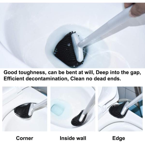 UKAS аттестовало гибкую щетку чистки туалета силикона установило глубокий очищая полипропилен