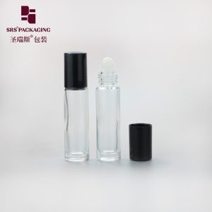 Clear Color Wall Glass Roller Ball Perfume Bottle with Steel Ball and Leak Proof