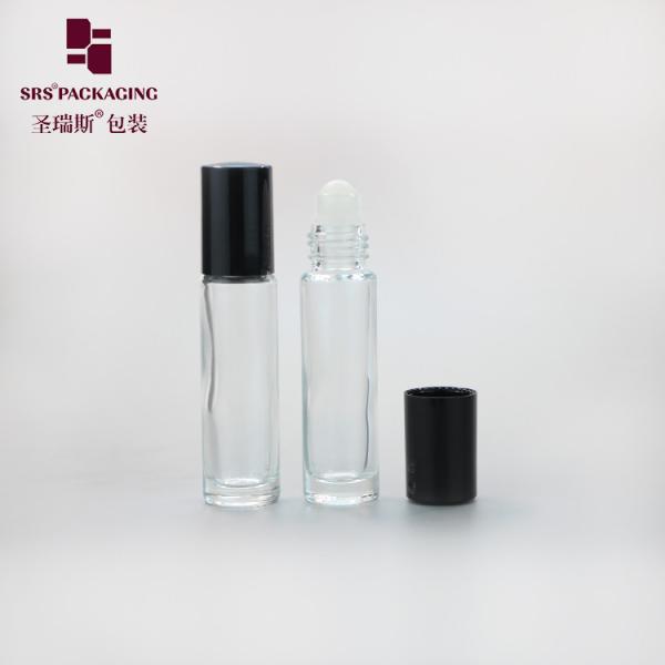Clear Color Wall Glass Roller Ball Perfume Bottle with Steel Ball and Leak Proof Design