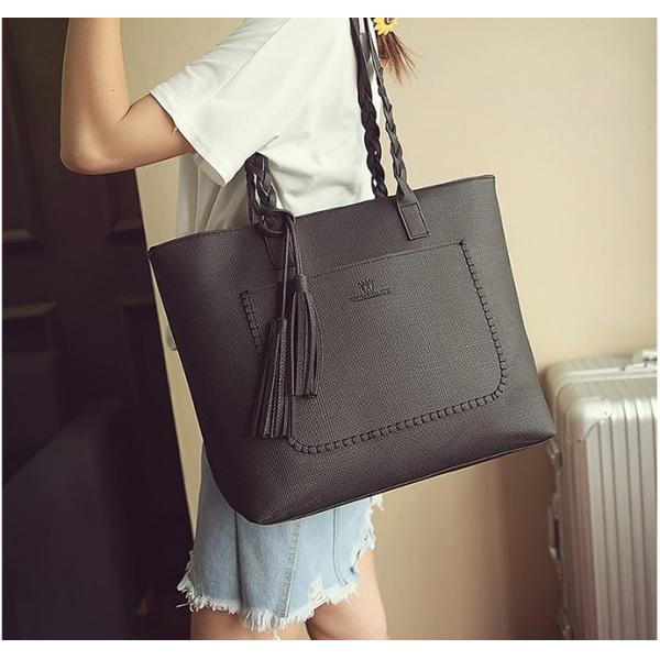 New fall fashion handbags fringed shoulder bag shopping bag large capacity casual and simple
