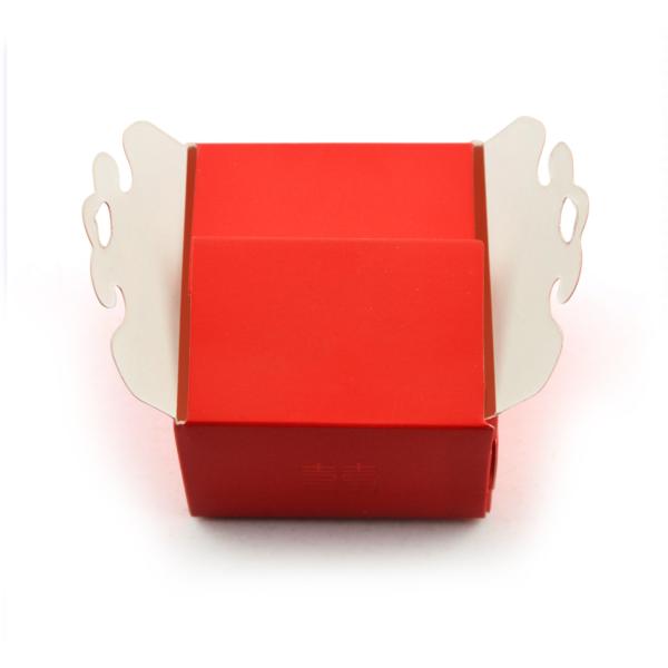 Red Color Logo Printed 120mm Length Cardboard Packaging Boxes For Wedding