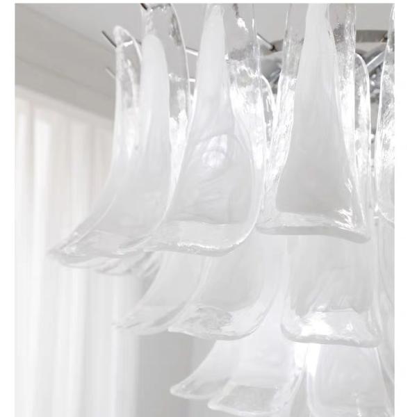 JYLIGHTING French Glass Chandelier American Retro Staircase Pendant Light Luxury Chandelier Living Room Dining Room Bedroom Lamp