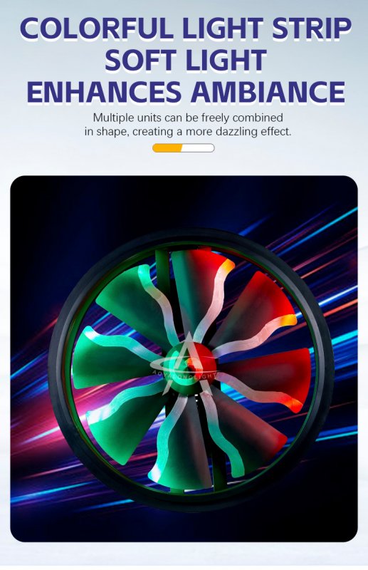 IP65 Aluminum Round Industrial Windmill Light with RGBW LED DMX512 Control for Corporate Events & Conferences