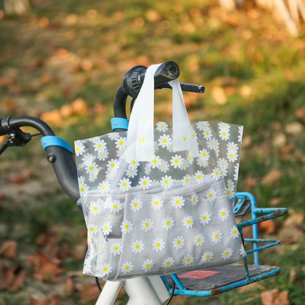Multiple Patterns Floral Plastic Bags Boutique Gift Bag Clothing Packaging Soft Loop Handle Outdoor Shopping Accessories