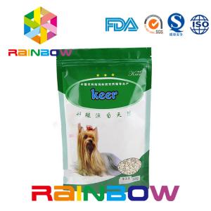 Foil levantam-se o malote dos alimentos para animais de estimação com zíper,