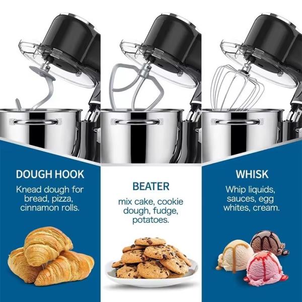 Eletrodomésticos de cozinha profissionais Mixer de suportes de fundição a óleo 6.5L Mixer de massa de pão de bolo Mixer de suportes planetários Mixer com peças de reposição