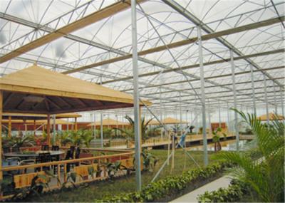 Steady Structure Double Wall Greenhouse , Polycarbonate Greenhouse High Corrosion Resistance