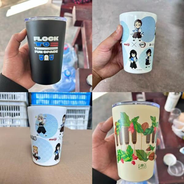 16 Oz de doble pared aislada de acero inoxidable juego de tumbler.