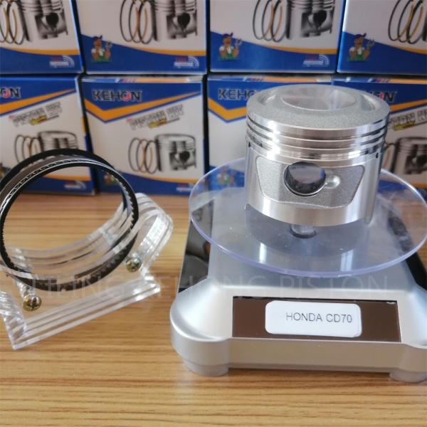 Practical Silver Yamaha Motorcycle Pistons , CD70 Forged Piston Yamaha 47mm CLY DIA
