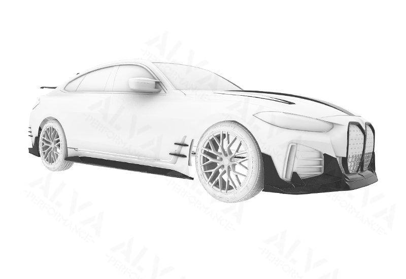 Dry Carbon Fiber Installation Replacement Front Bumper Lip Front Splitter Body Kits Enhanced BMW I4 Style