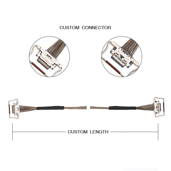 10 echada 20633-310T-01S Lvds de Pin Micro Coaxial Cable 0.4m m para la cámara termal
