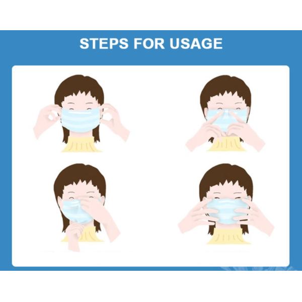 14.5*9.5cm Kids Cough Mask Adjustable Ear Strap Design Good Air Permeability