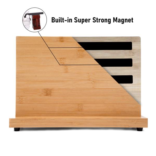 Постоянный магнит Бамбуковый нож для кухни Контрприрода Бамбуковый блок дизайн