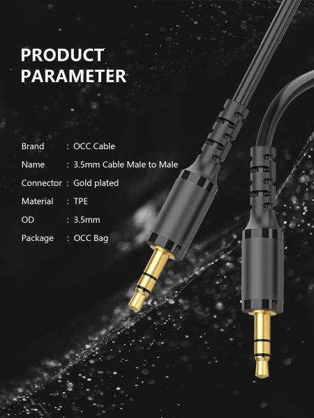 homem de 3.5mm a compatível livre do emaranhado auxiliar estereofônico masculino do cabo 3ft 1m com telefone 2018 do fones de ouvido