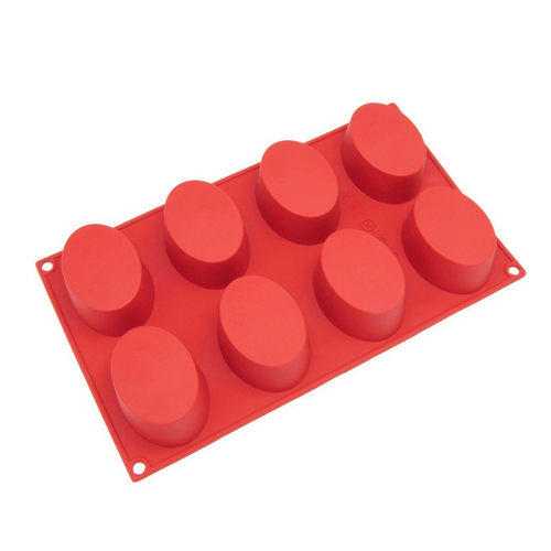 Silicone mold silicone cake mold pastry tools 8-Cavity Oval Shaped  SB-80
