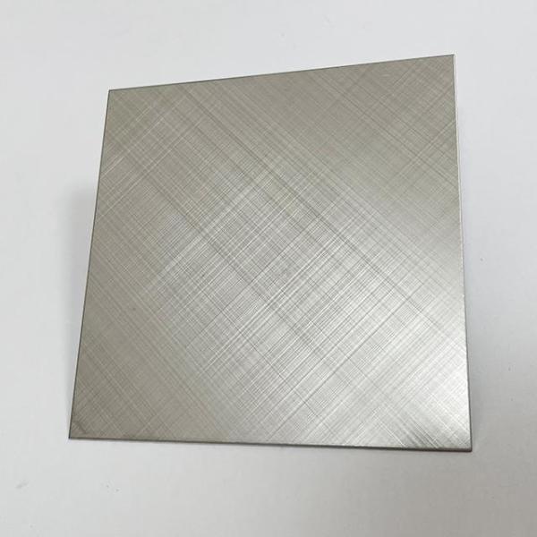 1.0mm Silver Cross Hairline Stainless Steel Sheet For Kitchen Wall Panels