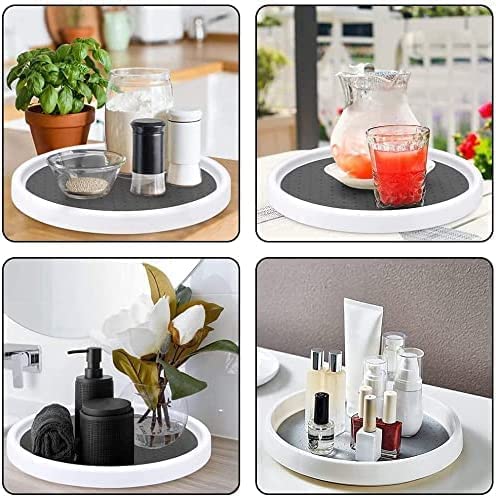 Plastic Kitchen Turntable Organizer for Spice Items and Fruit Placement Standing Type